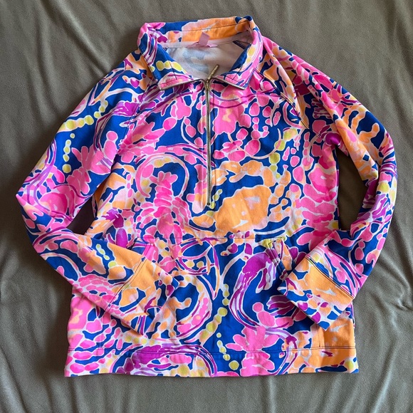 Lily Pulitzer pullover. Quarter zip - Picture 1 of 3